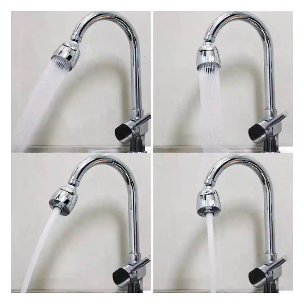 Grifo Ahorrador Purificador De Agua Gira 360 Grados Cromado