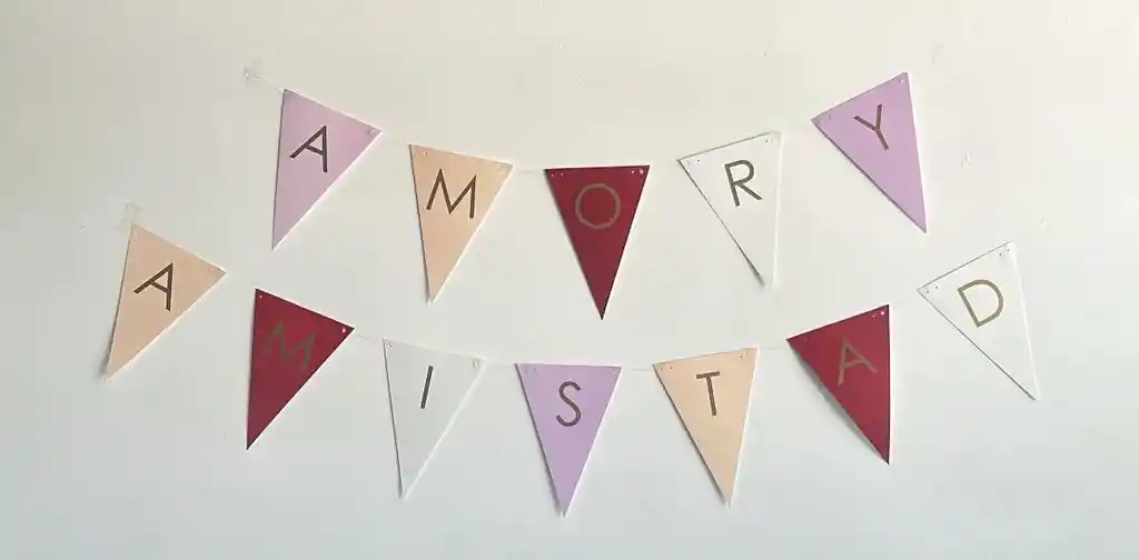 Letrero Amor Y Amistad / Feston