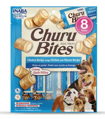 Churu Bites Canino Pollo Queso X 8 Und Azul