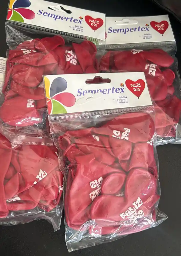 Bombas / Globos R-12 Sempertex Corazon Te Amo Rojas X12