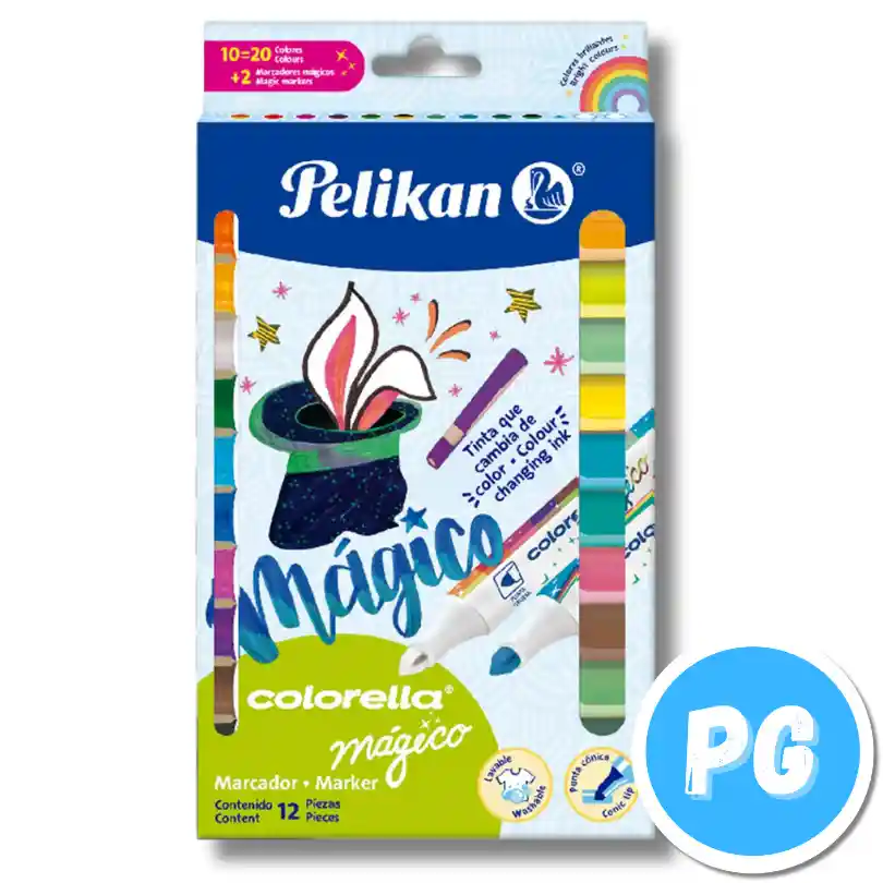 Paquete De Marcadores Pelikan Magicos X12 Unds Surtido Cambian De Color