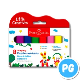 Paquete De Plastilina Faber Castell X8 Unds Super Jumbo