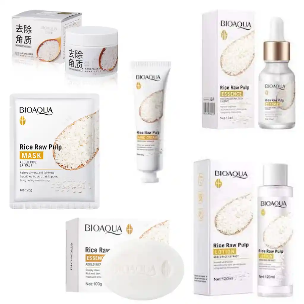 Kit Facial Arroz Bioaqua 6 Productos