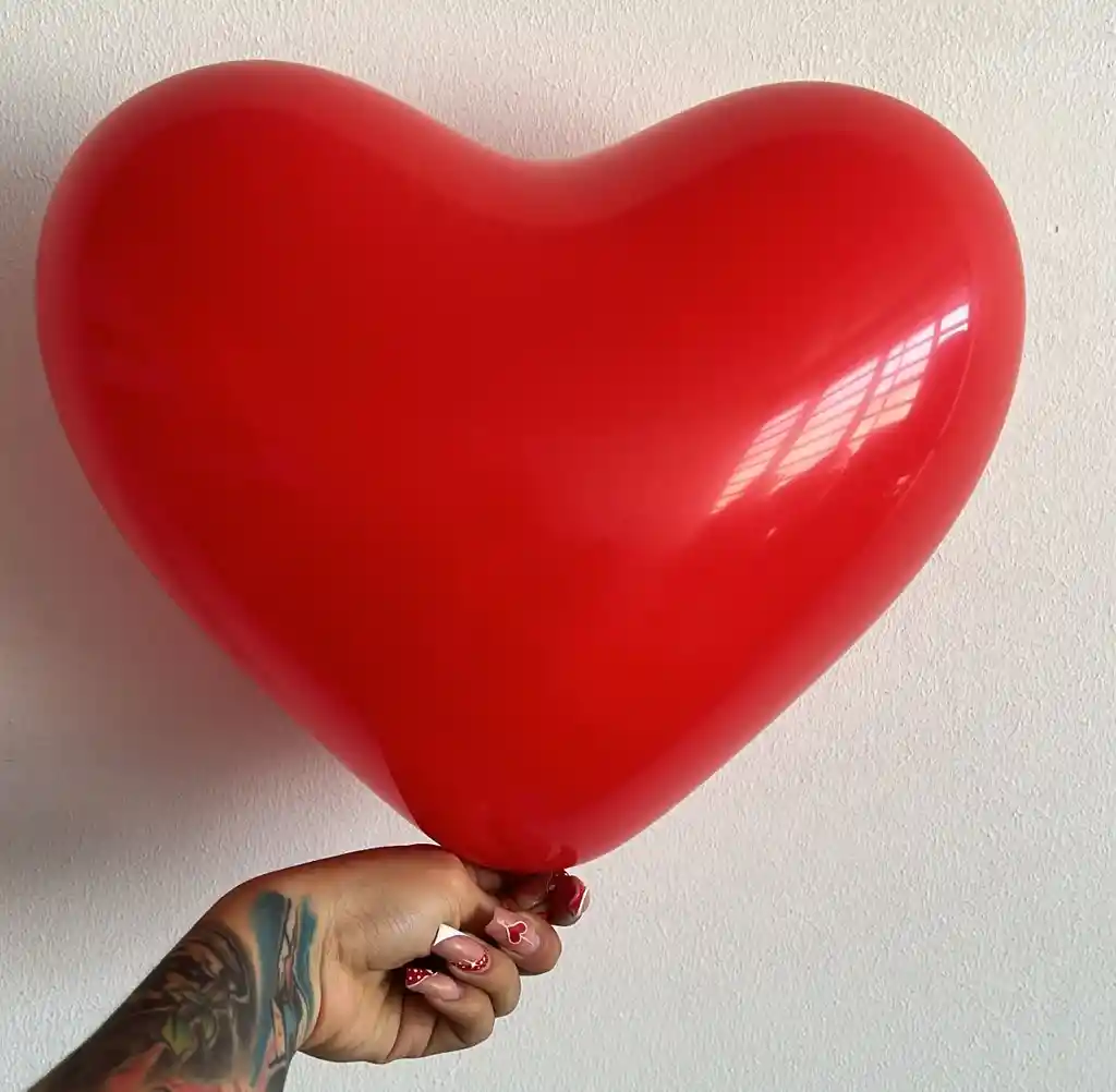 Bombas / Globos R-12 Sempertex Corazon Rojo Liso X12