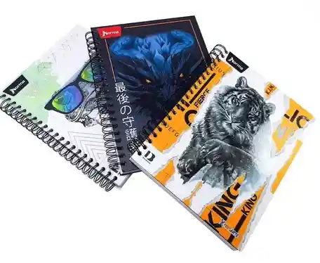 Cuaderno Argollado Pequeño Masculino, 100h Cuadriculado