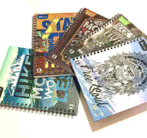 Cuaderno Argollado Grande Masculino, 80h Cuadriculado