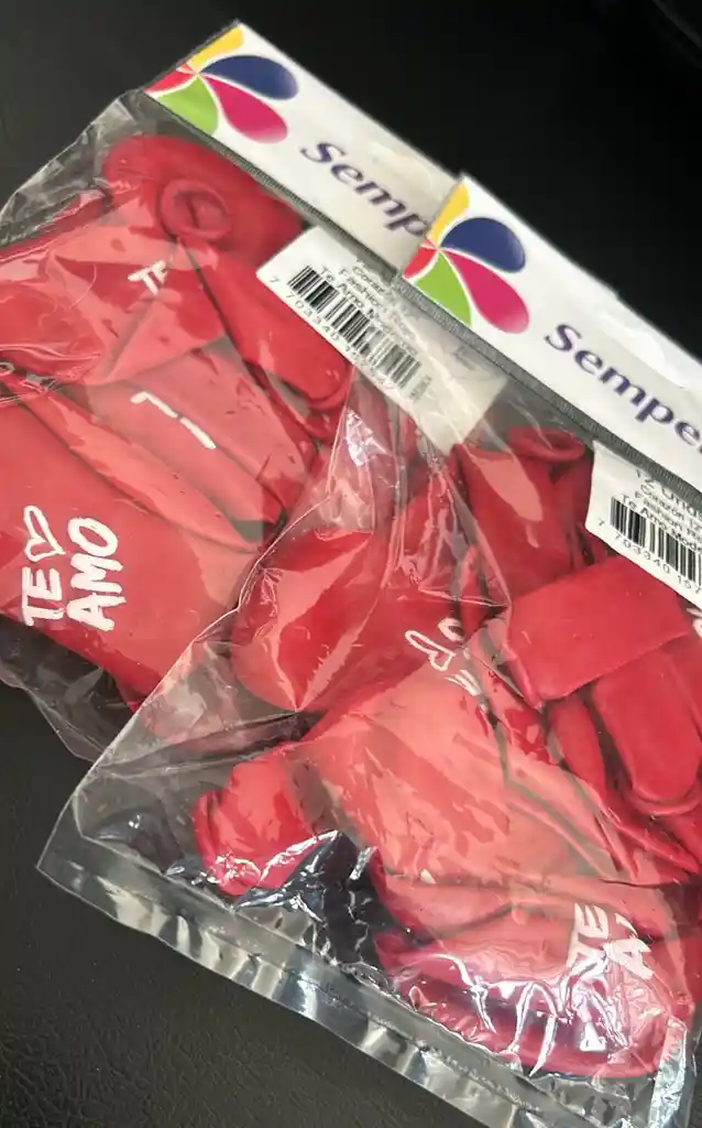 Bombas / Globos R-12 Sempertex Corazon Te Amo Rojas X12