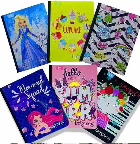 Cuaderno Cosido Grande Femenino, 100h Doble Linea