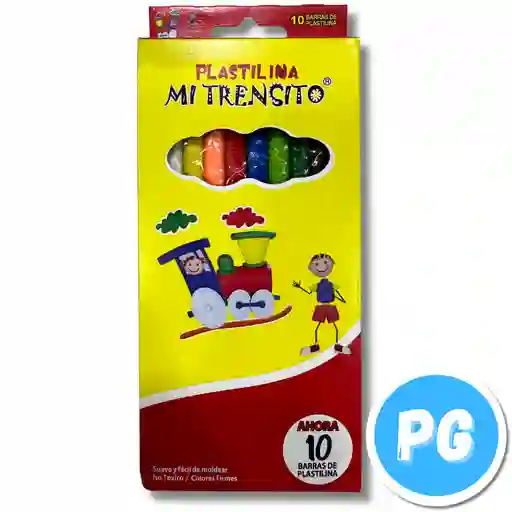 Paquete Plastilina Mi Trensito En Barra Largas X9 Colores Surtidos