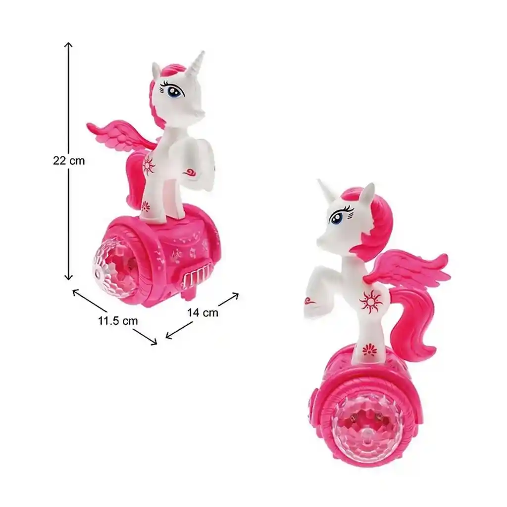 Robot Unicornio Pony Luces Sonido Scooter Movil + Bateria