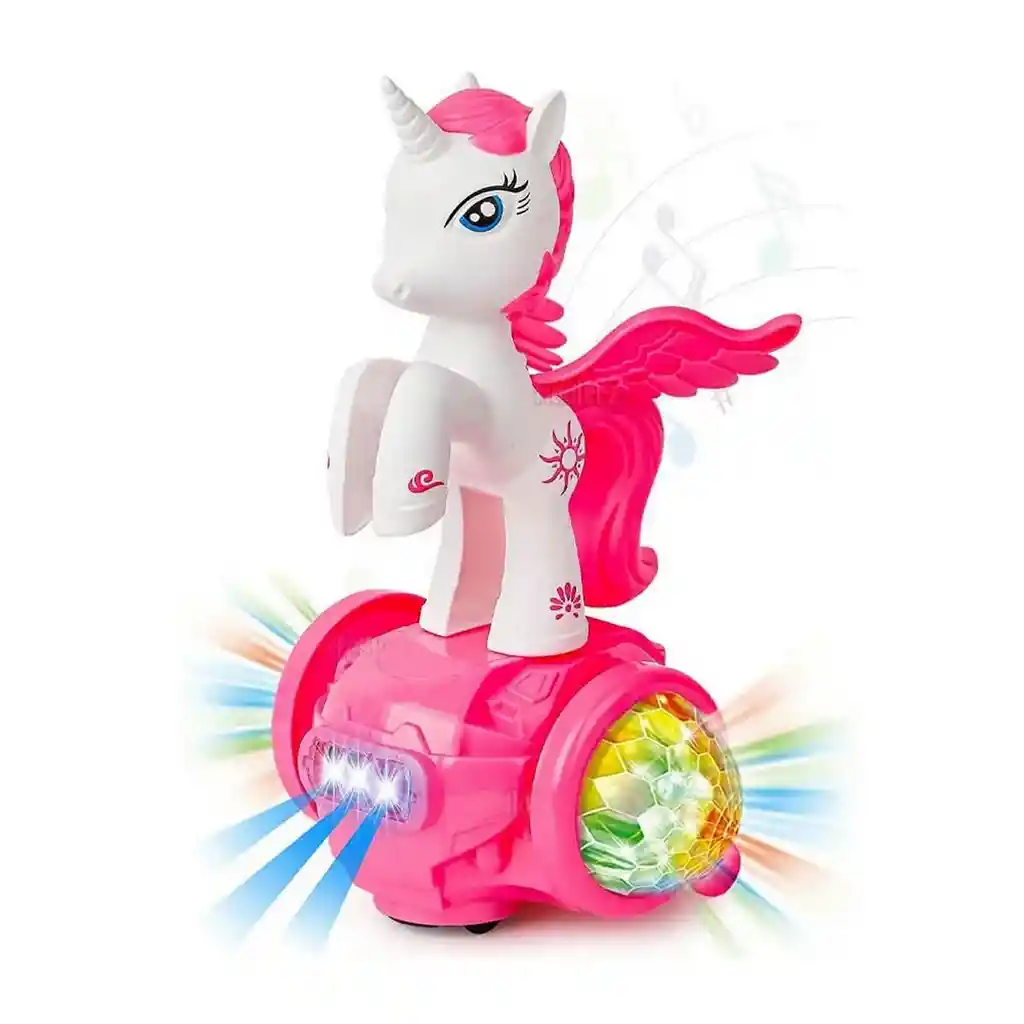 Robot Unicornio Pony Luces Sonido Scooter Movil + Bateria