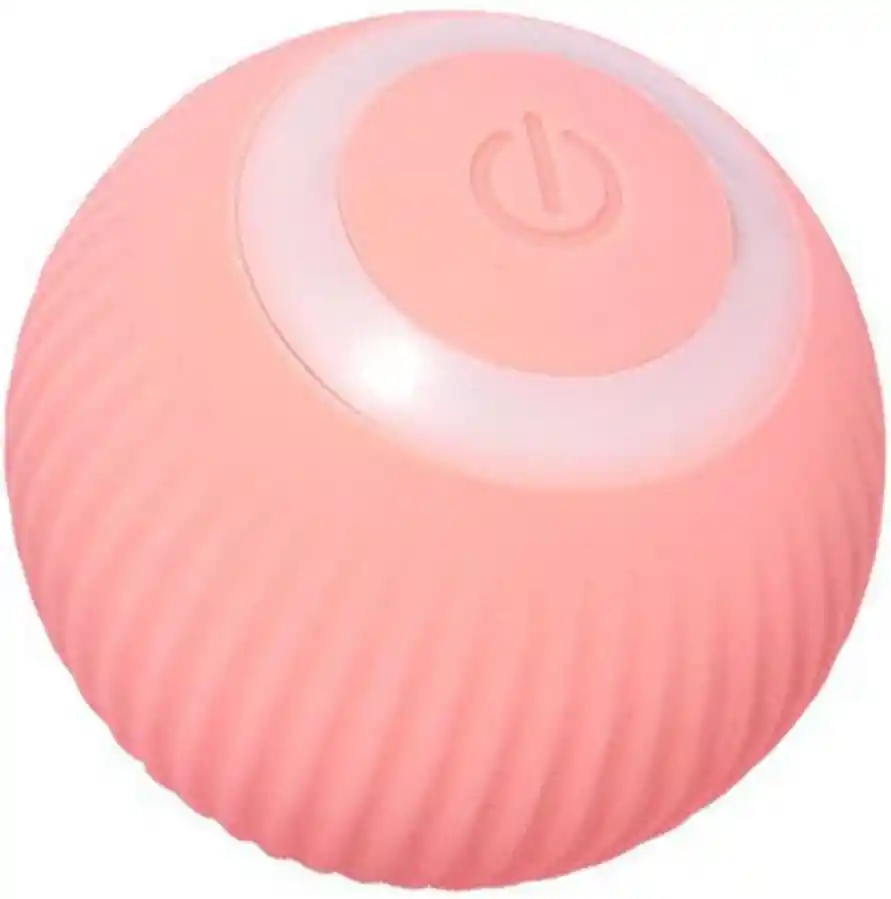 Pelota Inteligente Para Gatos Perros Recargable Usb C Rosa