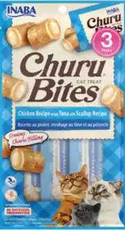 Inaba Cat Snack Churu Bites Pollo Wraps 3 Piezas - Atun Con Vieira 30 Gr