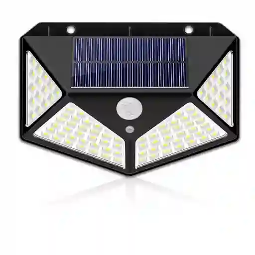 Lampara De Panel Solar Para Exteriores De 100 Led Y Sensor