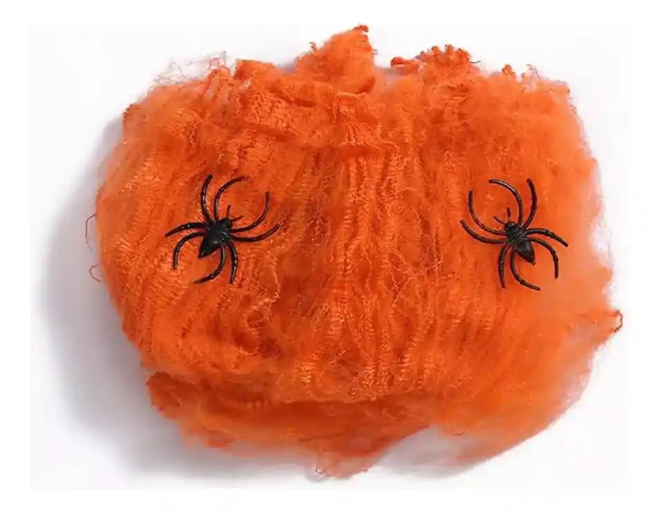 Decoración Para Halloween - Telarañas Naranjas