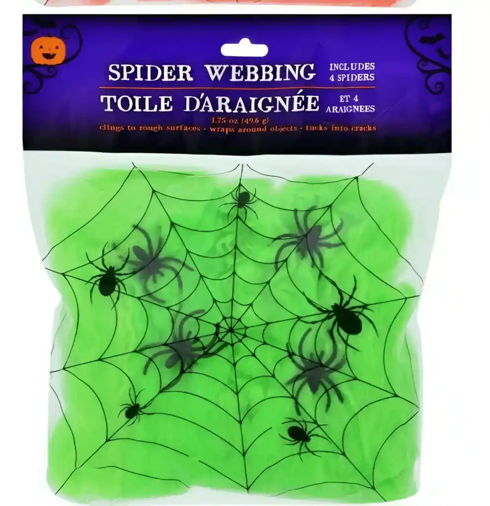 Cecoración De Halloween - Telarañas Verdes