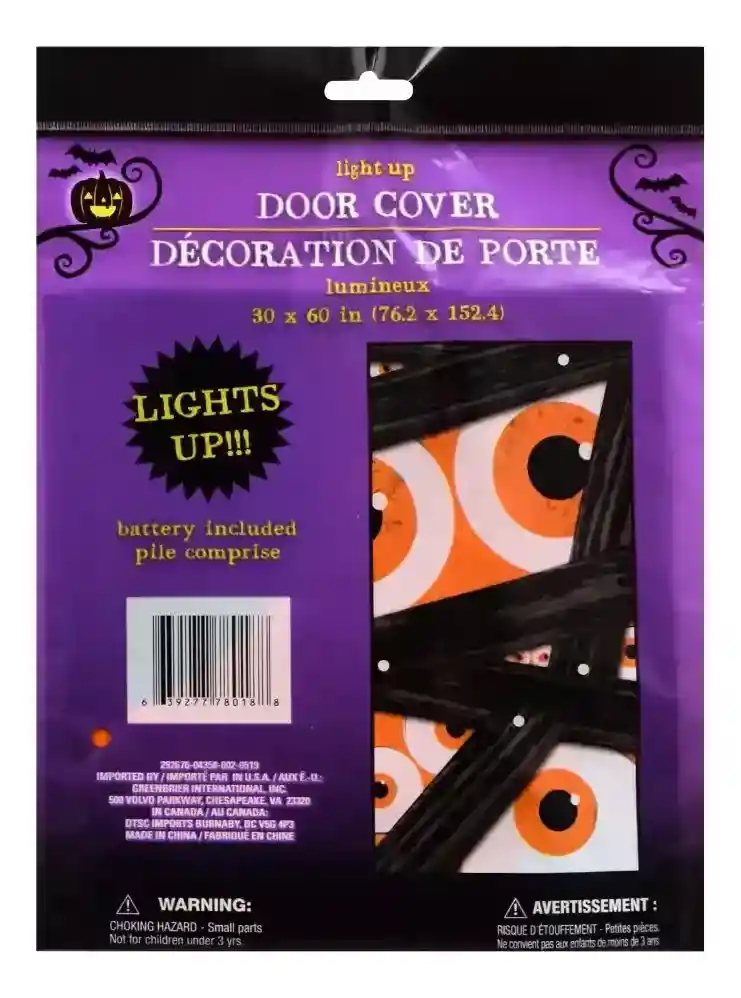 Decoración De Halloween Para Puertas Con Luces Ojos