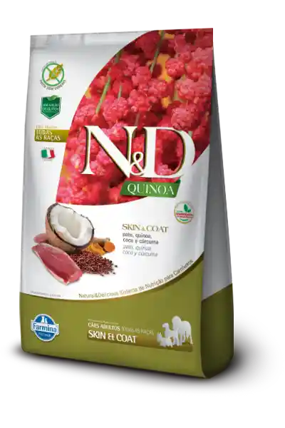 Nd Quinoa Canine Adult Skin Pato 0,8kg