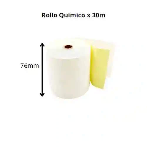 Rollo Para Caja Registradora - Quimico, 76mm X 30m