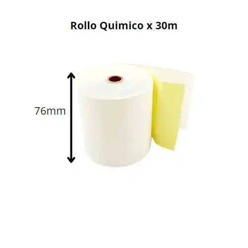 Rollo Para Caja Registradora - Quimico, 76mm X 30m