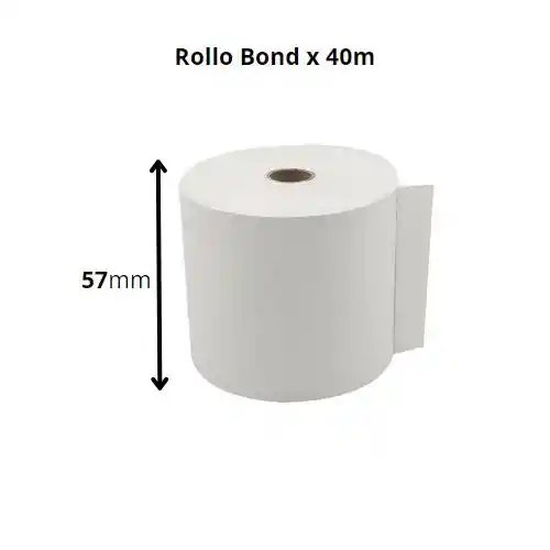 Rollo Para Caja Registradora - Bond, 57mm X 40m