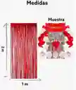 Cortina Decorativa Para Fiestas Metalizada Lisa Color Rojo