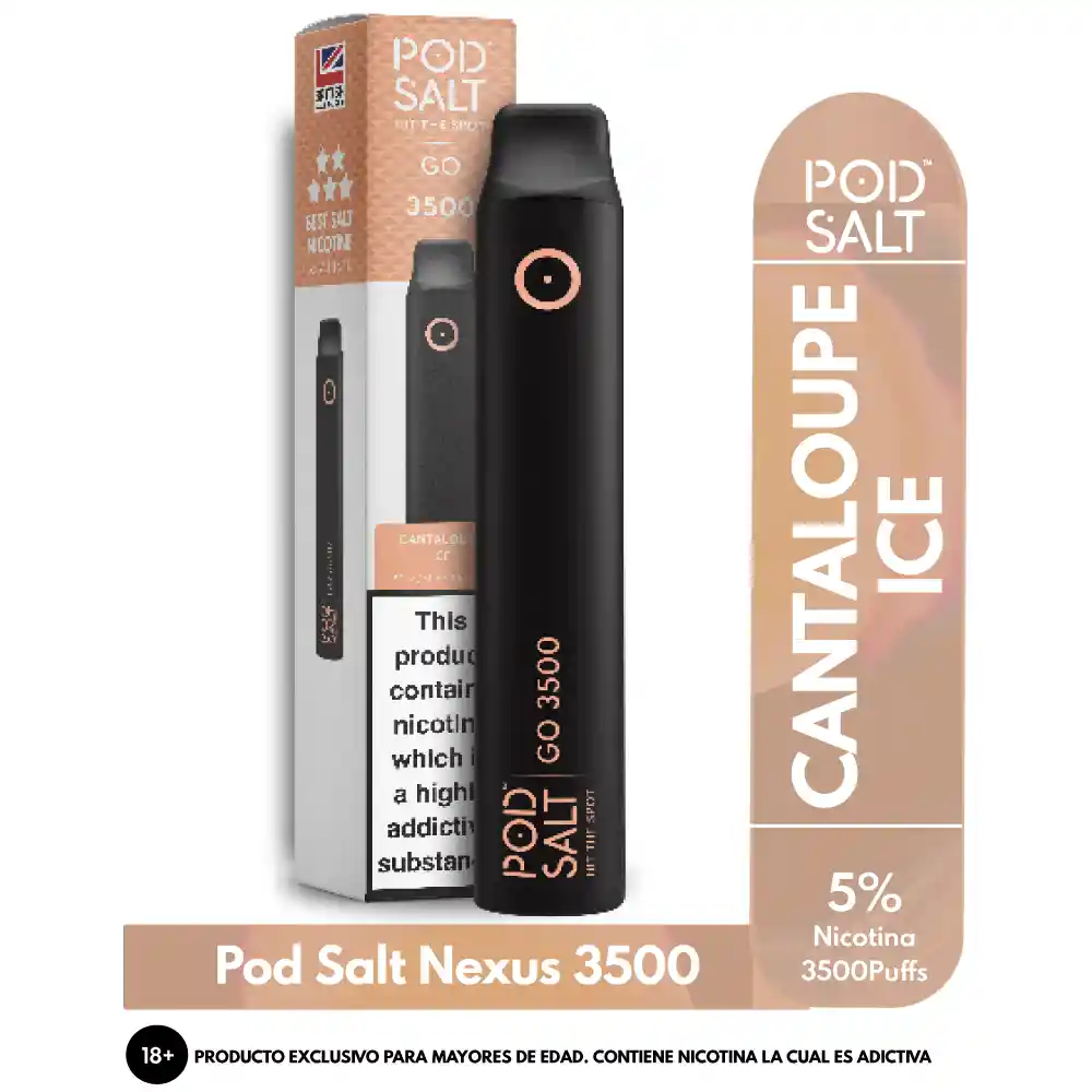 Vape Podsalt Cantaloupe Ice 3500 Puffs 5%