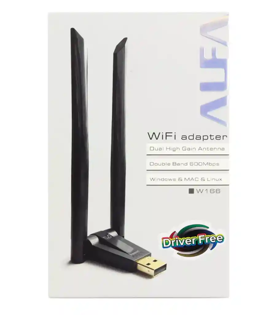 Adaptador Tarjeta Wifi Soble Banda Usb Aufa W166 | 2 Antenas