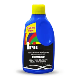 1x Tinte Iris Liquido Color Negro Telas Fibras Artesanias Lenceria Ropa