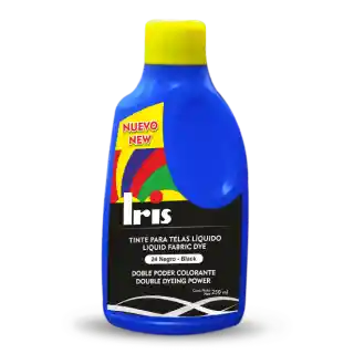 1x Tinte Iris Liquido Color Negro Telas Fibras Artesanias Lenceria Ropa