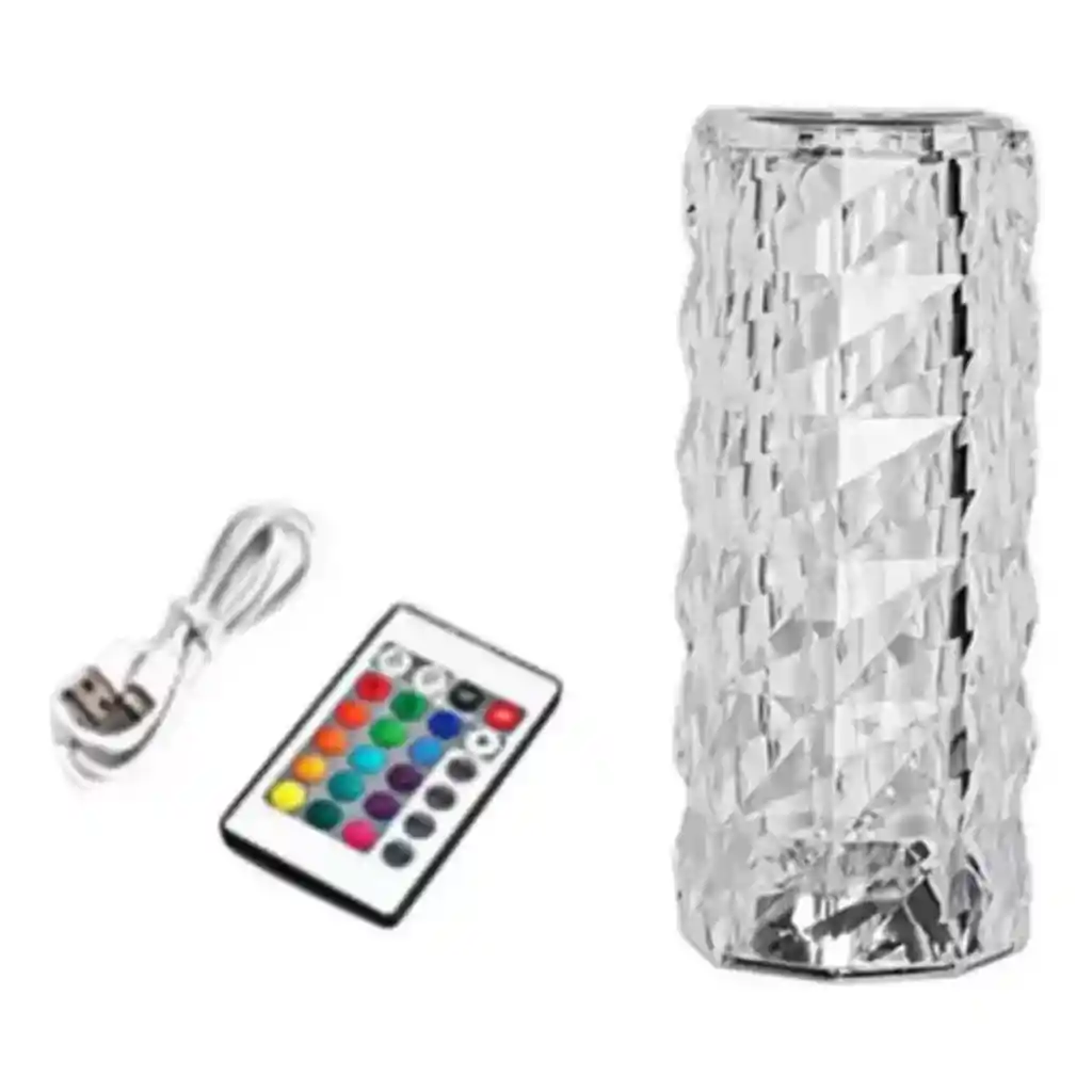 Lámpara Led Táctil, Lámpara De Cristal Usb Con 16 Controles De Color, 110 V/220 V