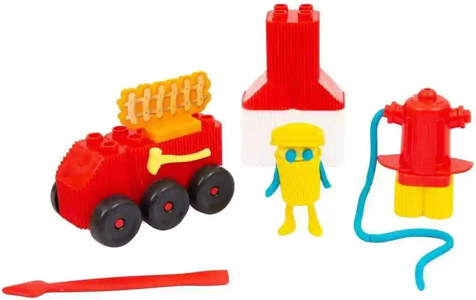 Juego Construcción Estación Bomberos Bloques Play-doh Niños