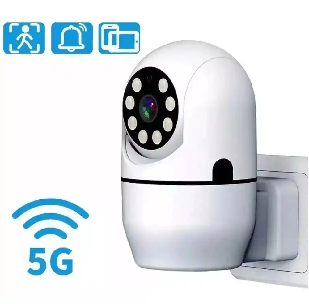 Cámara De Seguridad Wifi Robótica 5g Para Tomacorriente110v