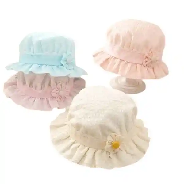 Sombrero De Sol Para Bebes Niñas Niños Gorro De Sol Playa Blanco