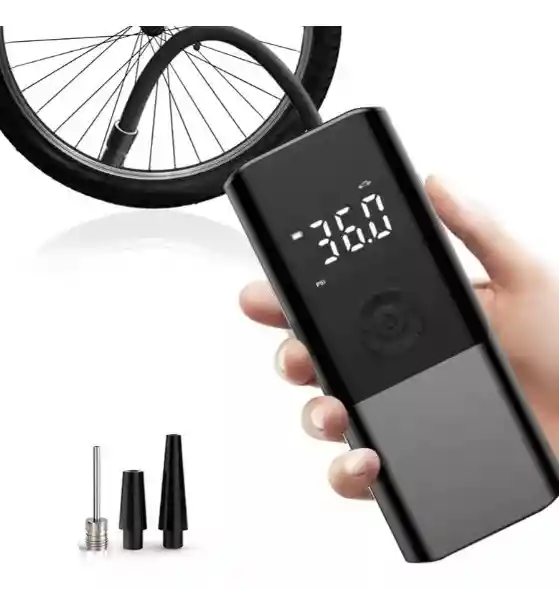 Compresor Aire Digital Con Power Bank Y Linterna Inalámbrico