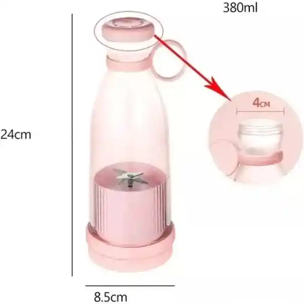 Botella Licuadora Portátil Recargable Usb