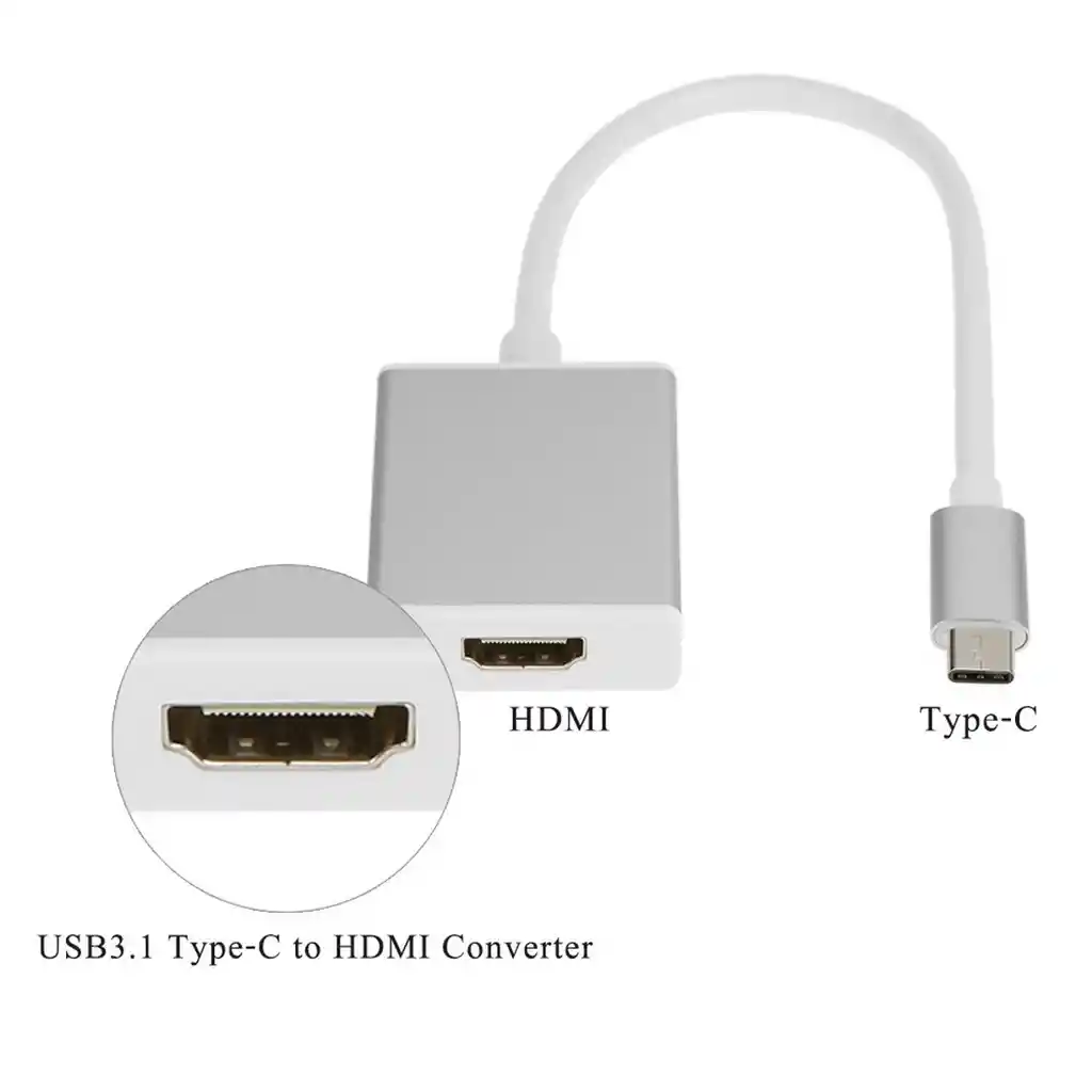 Cable Convertidor / Adaptador De Usb 3.1 Tipo C A Hdmi