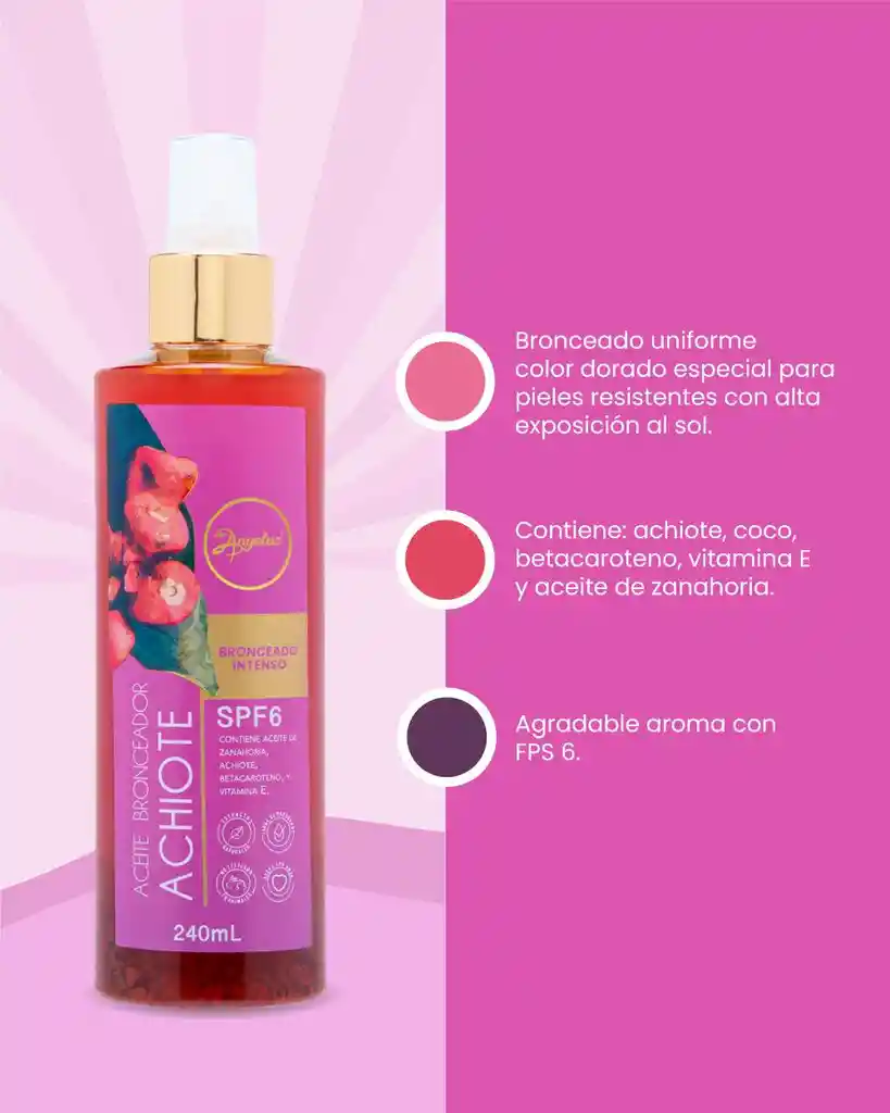 Aceite Bronceador Achiote Anyeluz
