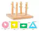 Juego Didáctico Encajable De Figuras Geométricas Montessori Multicolor