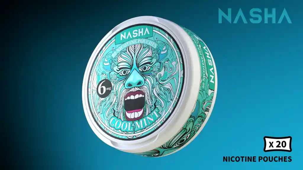 Nasha Nicotine Pouches Cool Mint 6mg - (bolsas De Nicotina X20)