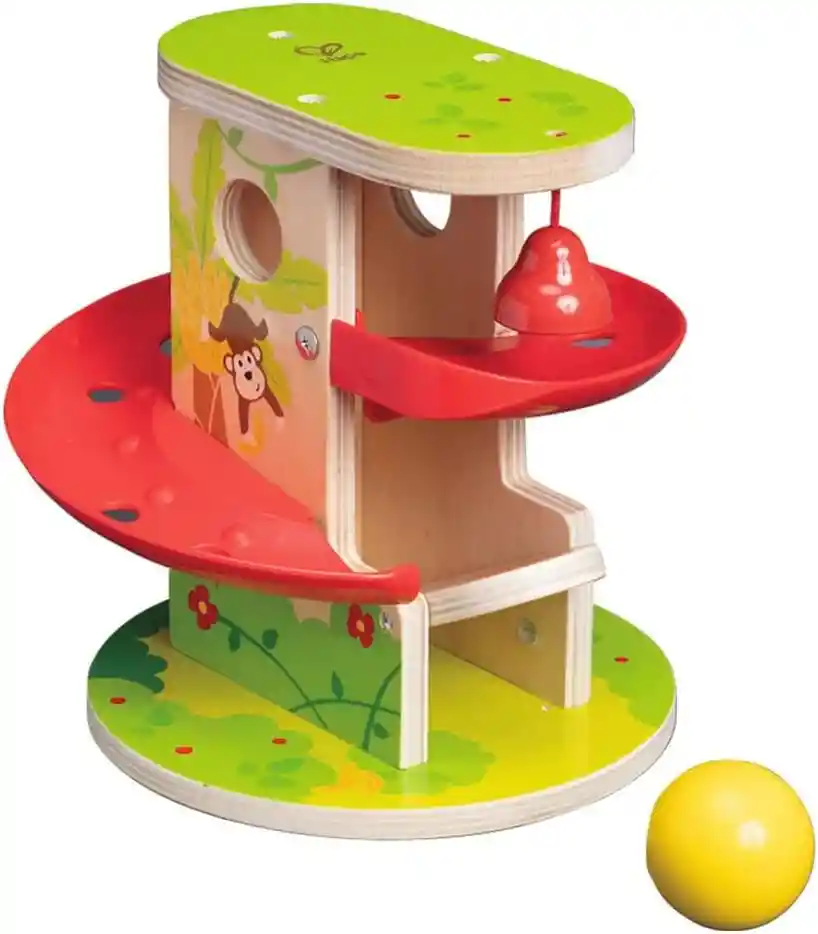 Juego Interactivo Madera Con Rampa Y Campana Para Niños