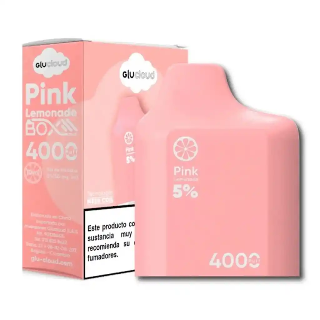 Vaporizador Glucloud Box Pod Pink Lemonade (limonada Rosa)