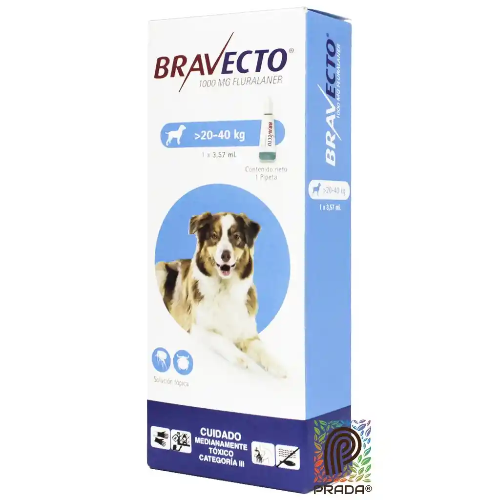 Bravecto Perros Grandes 20-40 Kg. (azul) / 1 M