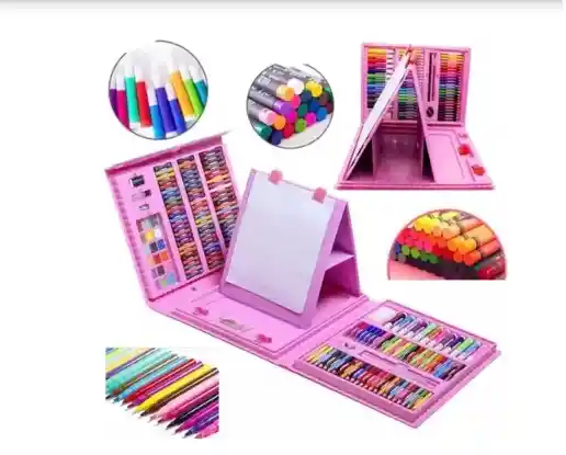 Didactico Kit De Arte Rosado Con 208 Piezas De Diversión