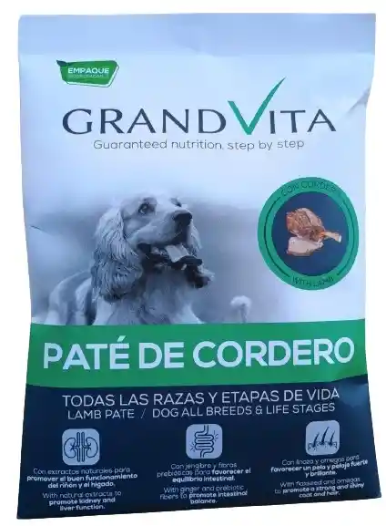 Grand Vita Comida Humeda Para Todas La Etapas De La Vida Con Cordero *100 Gr