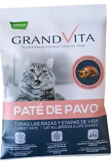 Grand Vita Comida Humeda Para Todas La Etapas De La Vida Con Pavo X 100 Gr