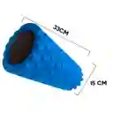 Rodillo Foam Roller 33cm Espuma Yoga Masajeador Grabado Azul Rey