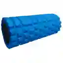 Rodillo Foam Roller 33cm Espuma Yoga Masajeador Grabado Azul Rey