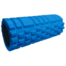 Rodillo Foam Roller 33cm Espuma Yoga Masajeador Grabado Azul Rey