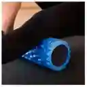 Rodillo Foam Roller 33cm Espuma Yoga Masajeador Grabado Azul Rey